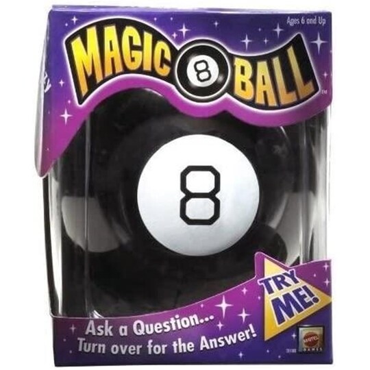 Mattel; Mattel Magic 8 Ball Fortune Teller Lucky Questions Answers Toy Game; Category:Puzzle Games; Image:1